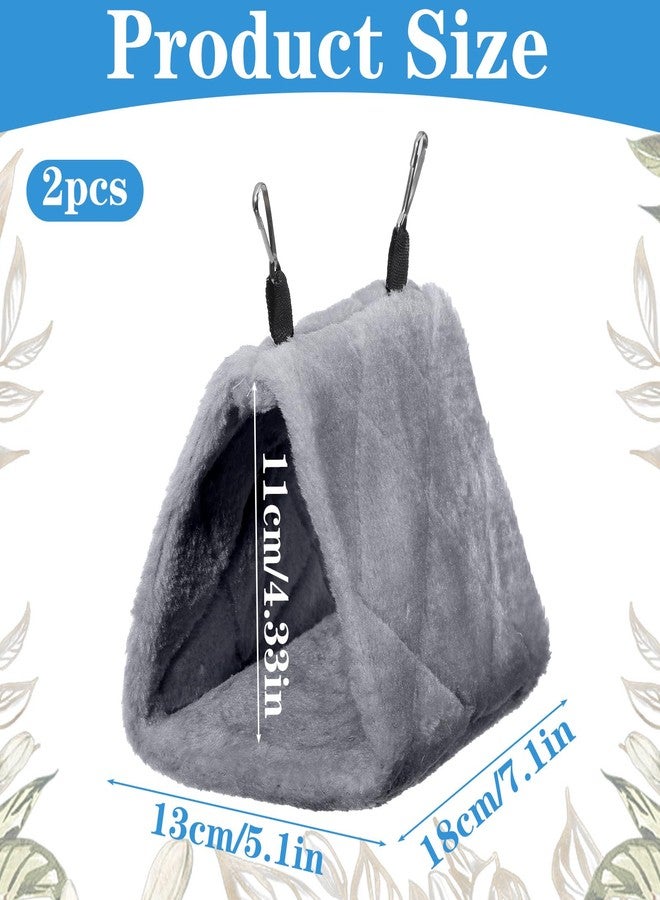 HaiFafafaing 2 Pcs Warm Bird Nest House, Parrot Sleeping Bed Hanging Hammock, Snuggle Cave Hideaway Tent for Pet Parrot, Macaw, Budgies, Cockatiels, Cockatoo, Lovebird, Blue and Grey - Image 2